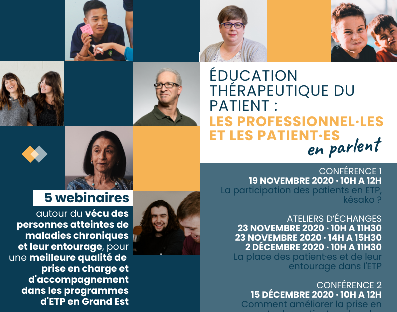 [Webinaires] Education thérapeutique du patient : les professionnels et les patients en parlent !