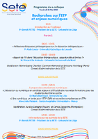 « Recherches sur l’ETP et enjeux numériques ». E-colloque ... Image 1