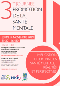 3ème Journée de Promotion de la santé mentale : 14 novembre  ... Image 1