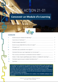 Concevoir un module d'e-learning. Fiche action 21-01 Image 1