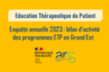 Enquête annuelle ETP. Bilan d’activité des programmes d’éducation thérapeutique du patient 2023